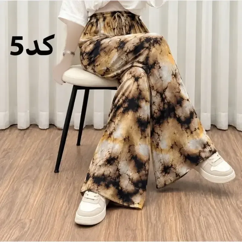 شلوار راحتی نخی پارچه خارجی فری سایز مناسب تا سایز 50